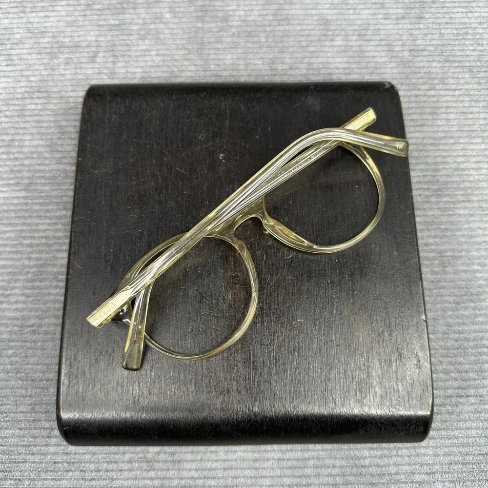 Warby Parker 709 Round Eyeglass Frames Champagne 51-17-145 Clear Acetate Glasses